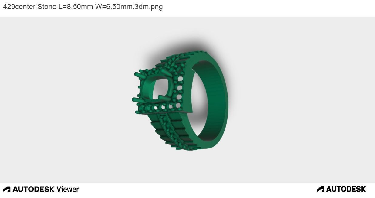 Men Ring With Asscher Cut Center Stone 3D print model_2