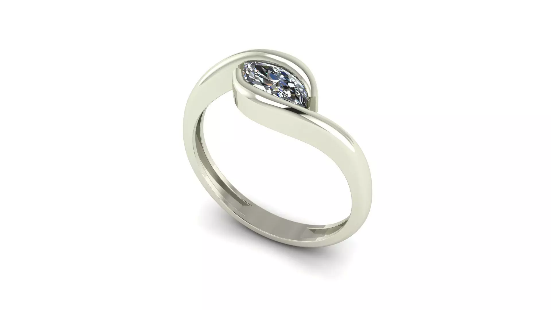 Marquise Gem 8x4 mm Fashion Ring 3D print model
