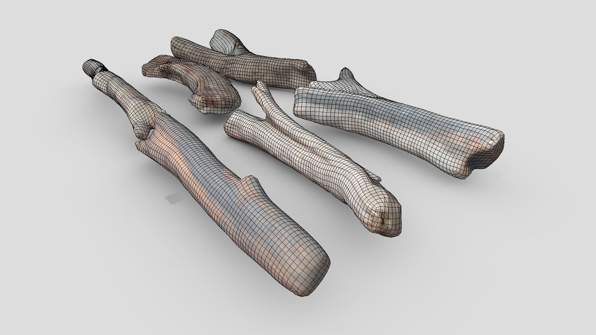 Dead Wood Pack Low-poly 3D model_6