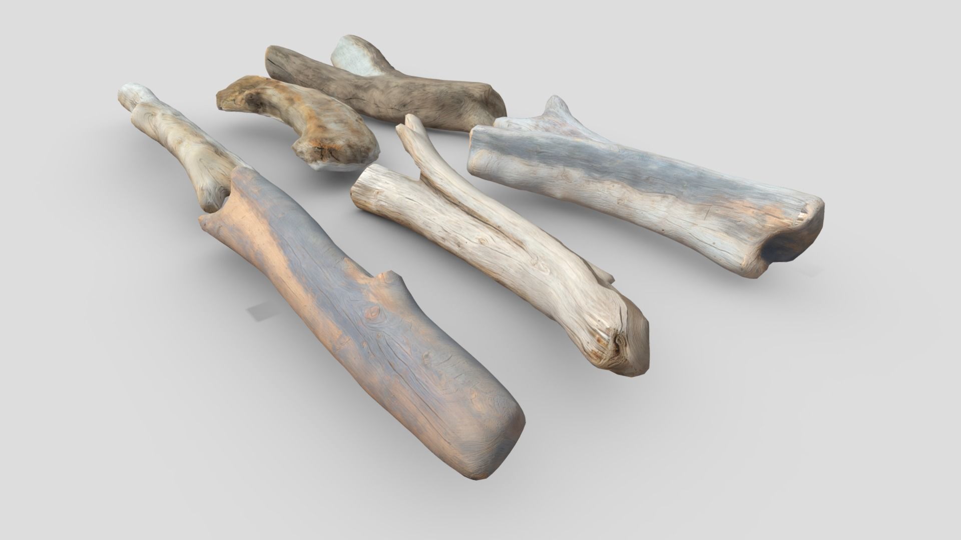 Dead Wood Pack Low-poly 3D model_5