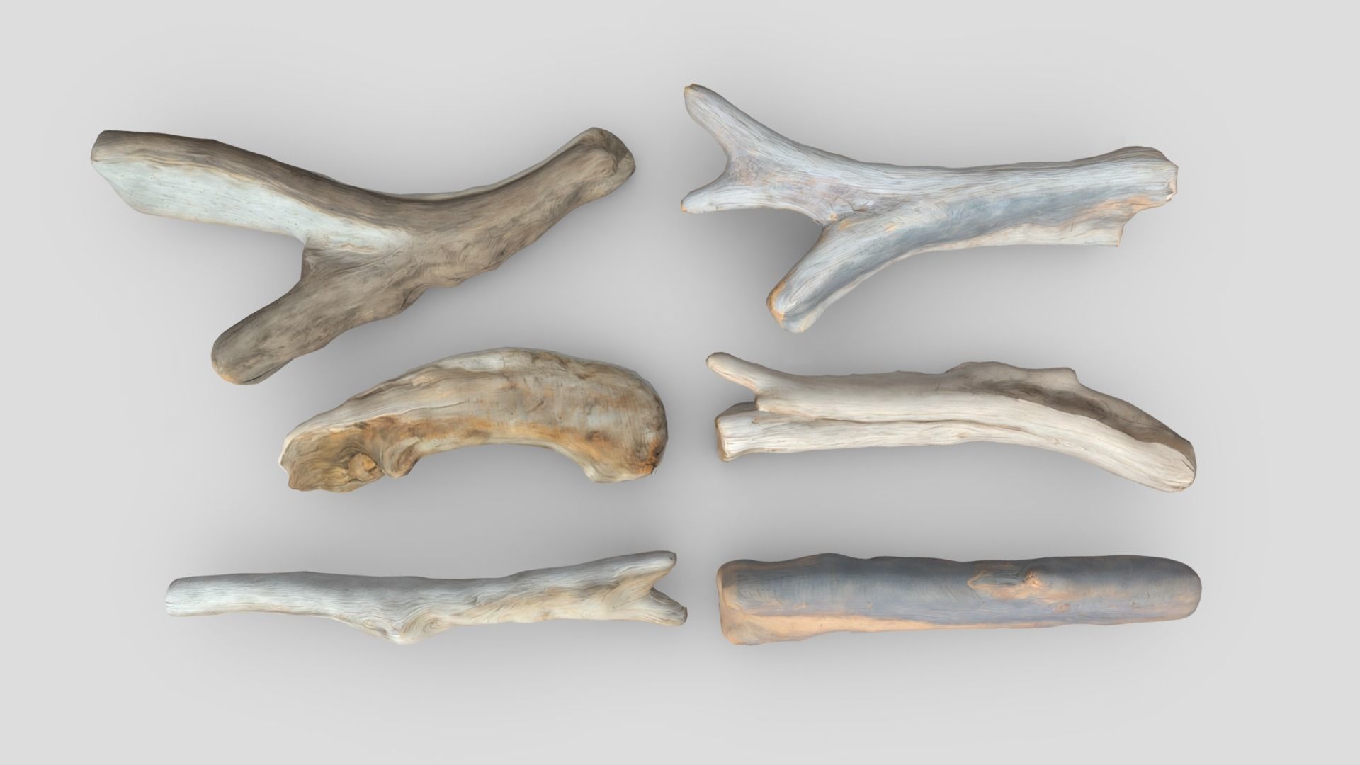 Dead Wood Pack Low-poly 3D model_3