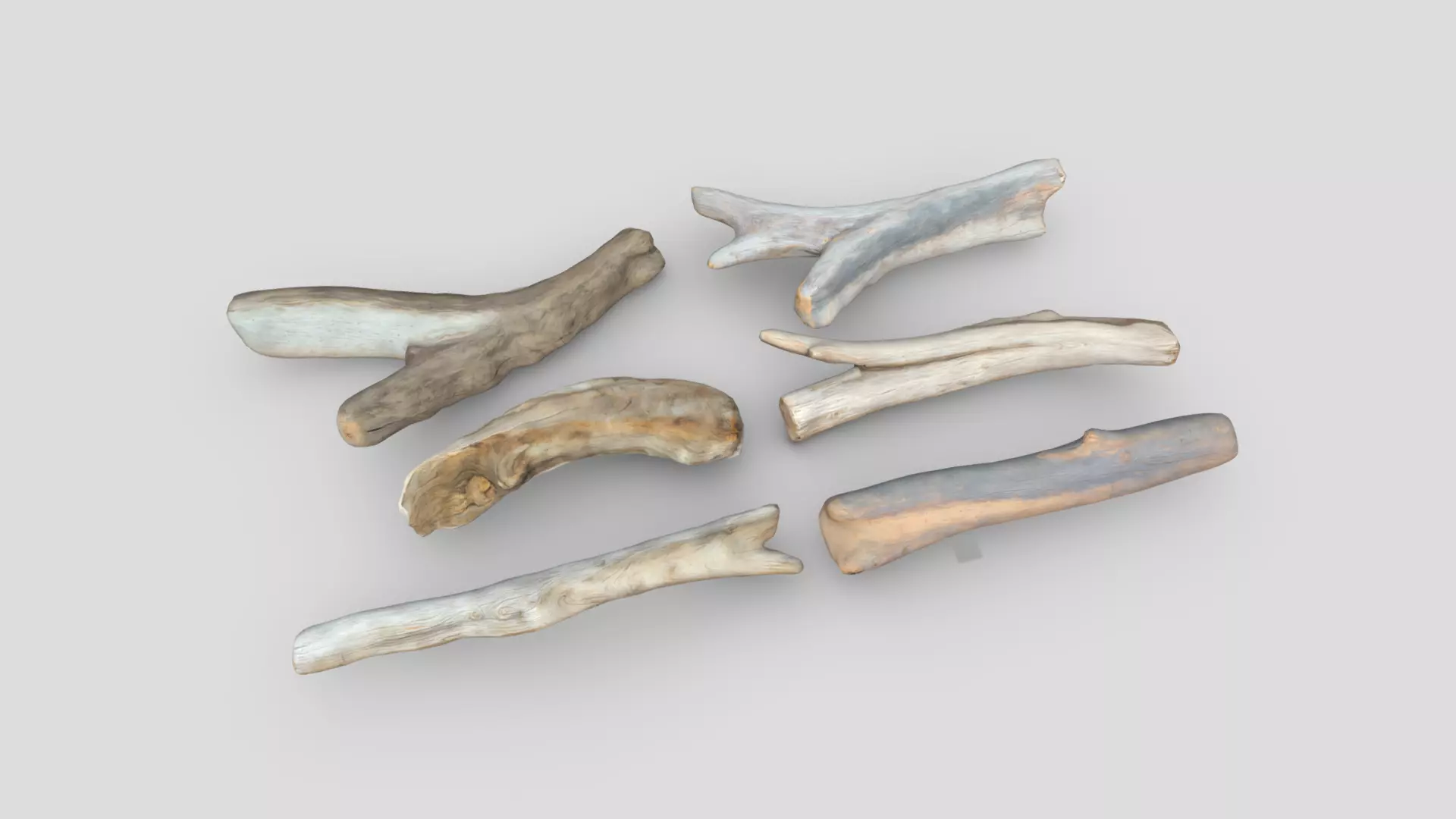 Dead Wood Pack Low-poly 3D model_0