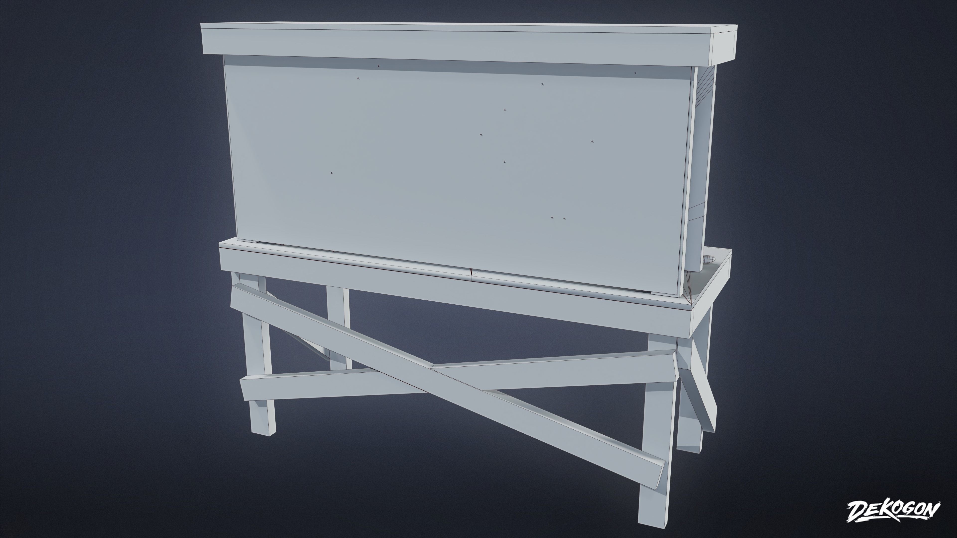 SAFE HOUSE - Work Bench 01 - LOW POLY Low-poly 3D model_10