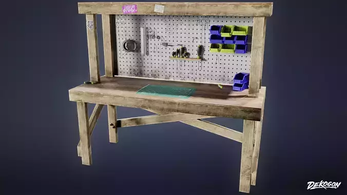 SAFE HOUSE - Work Bench 01 - LOW POLY