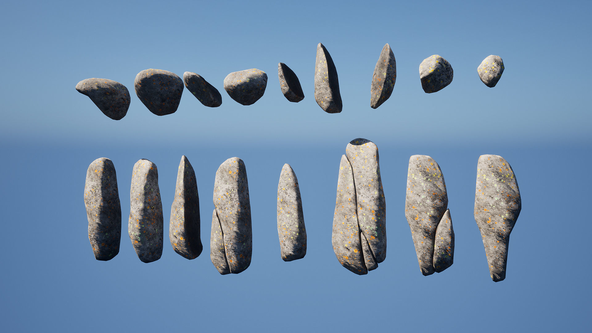 Boulder cliffs Low-poly 3D model_8