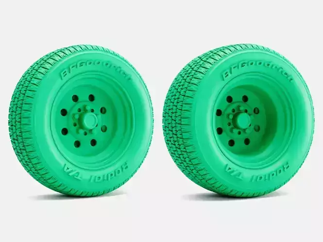 15x7 15x10 Weld Draglite Wheels BFGoodrich Radial Tires 3D print model