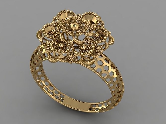 Gold ring 3D print model