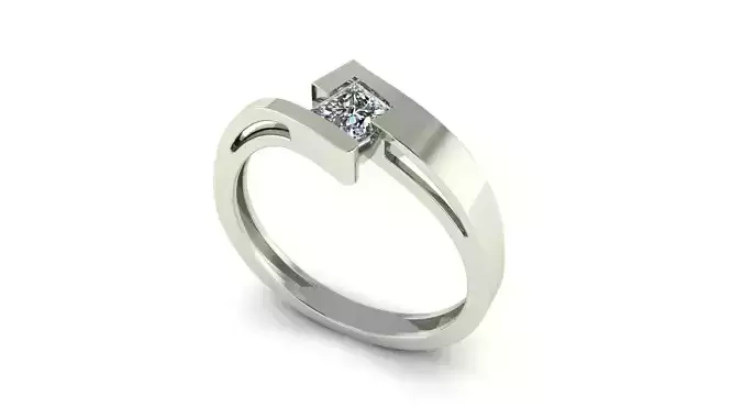 Square Princess 4 mm Fashion Ring