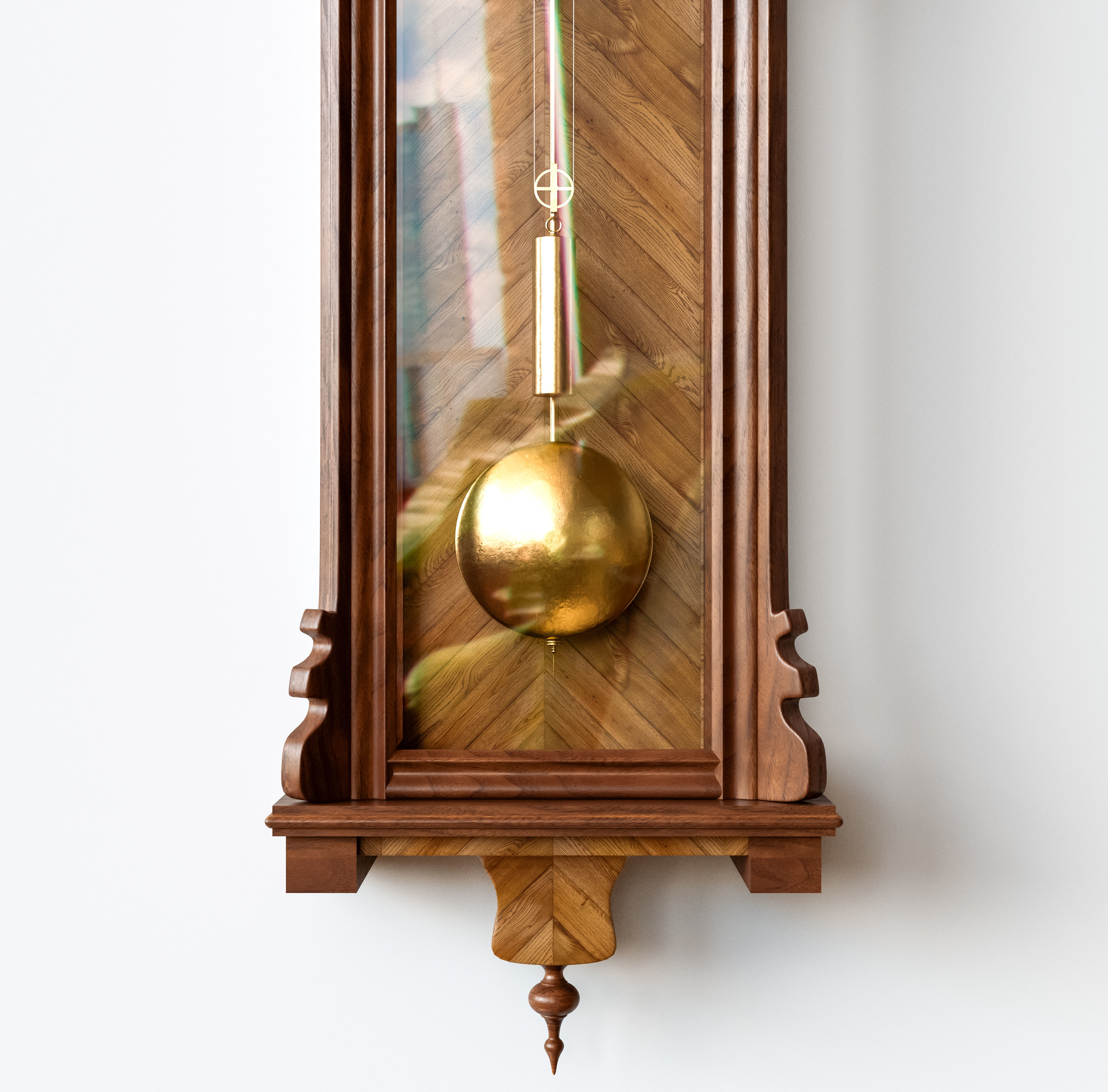 Antique Grandfather Clock 3D model_10