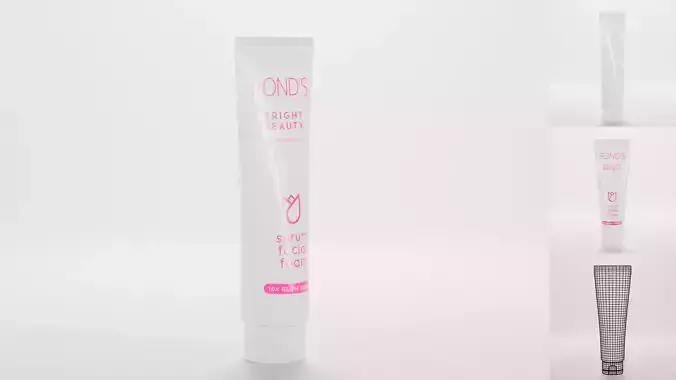 Facial foam bottle mockup