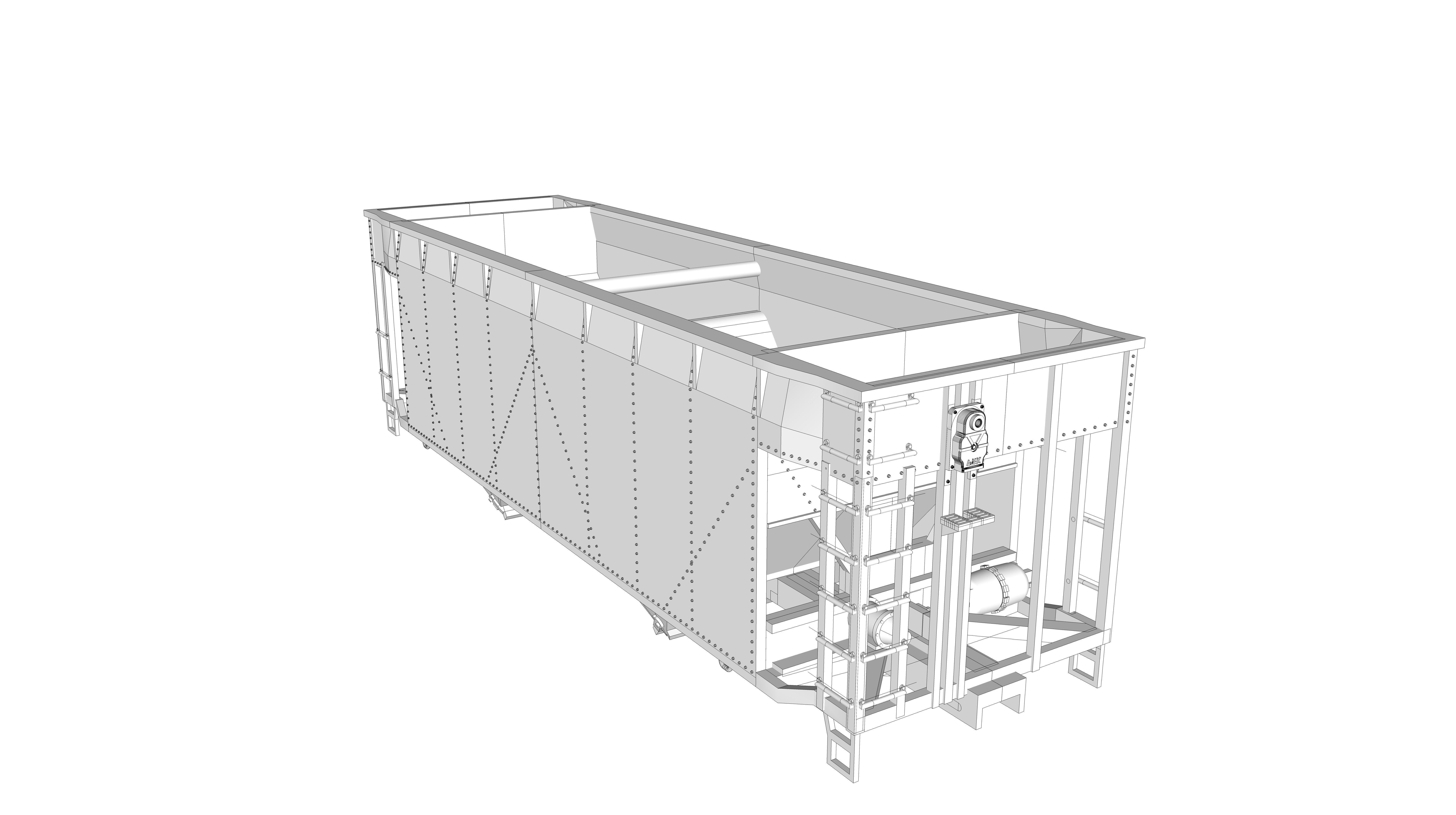 U13 Phosphate and Sand Hopper HO  3D print model_2