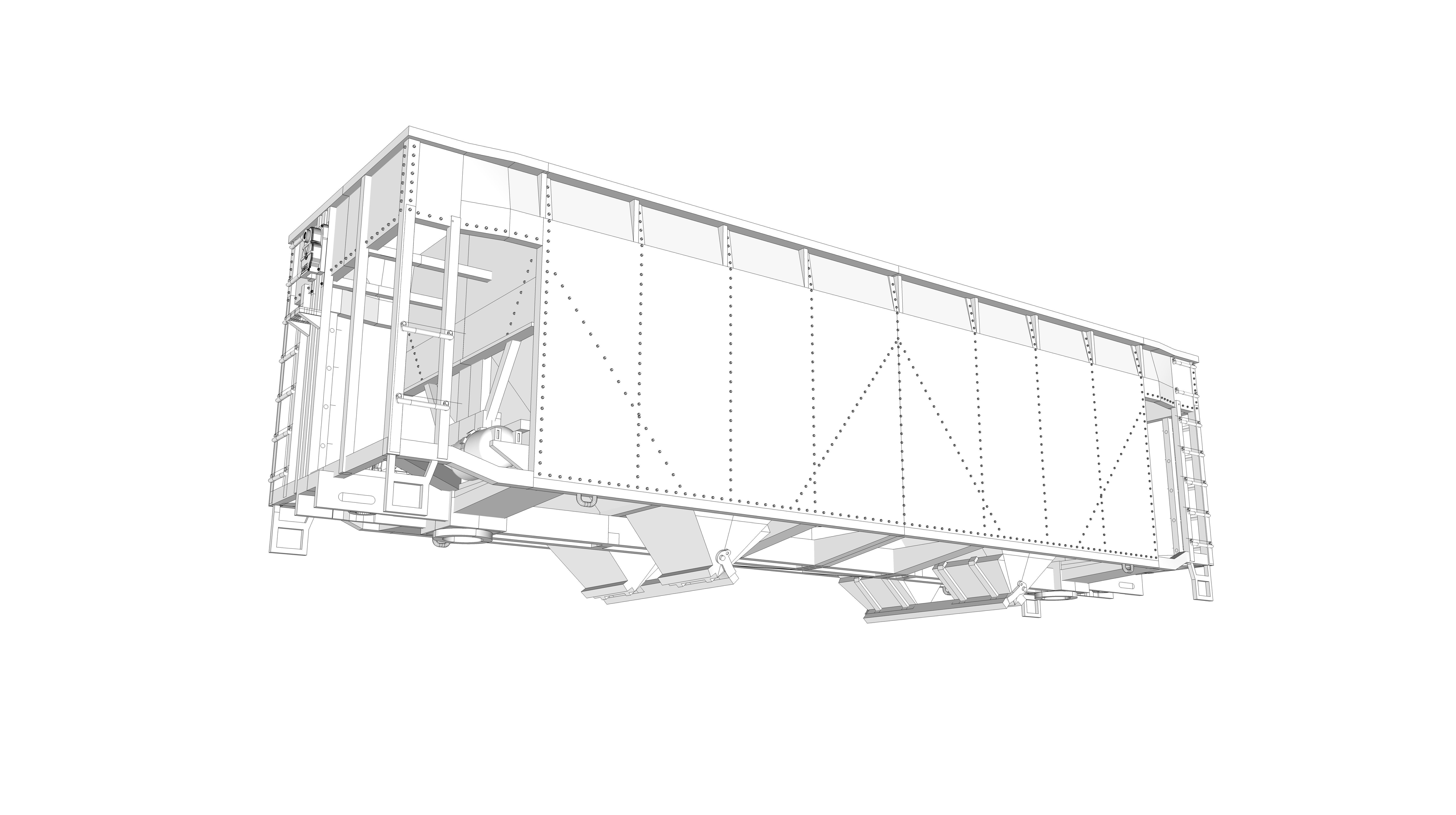 U13 Phosphate and Sand Hopper HO  3D print model_3