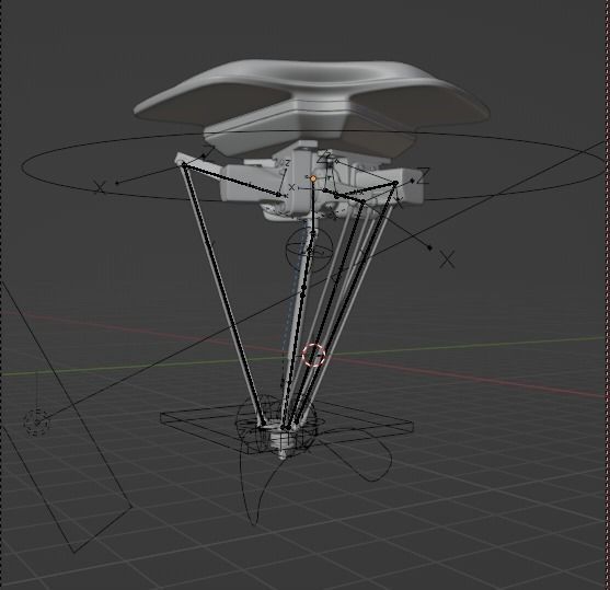 Rigged Delta robot 3D model_1