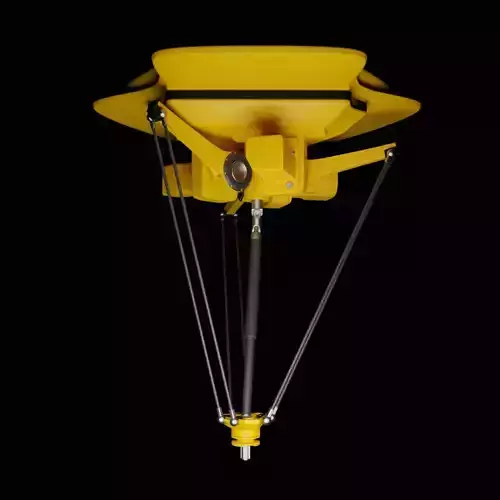 Rigged Delta robot 3D model