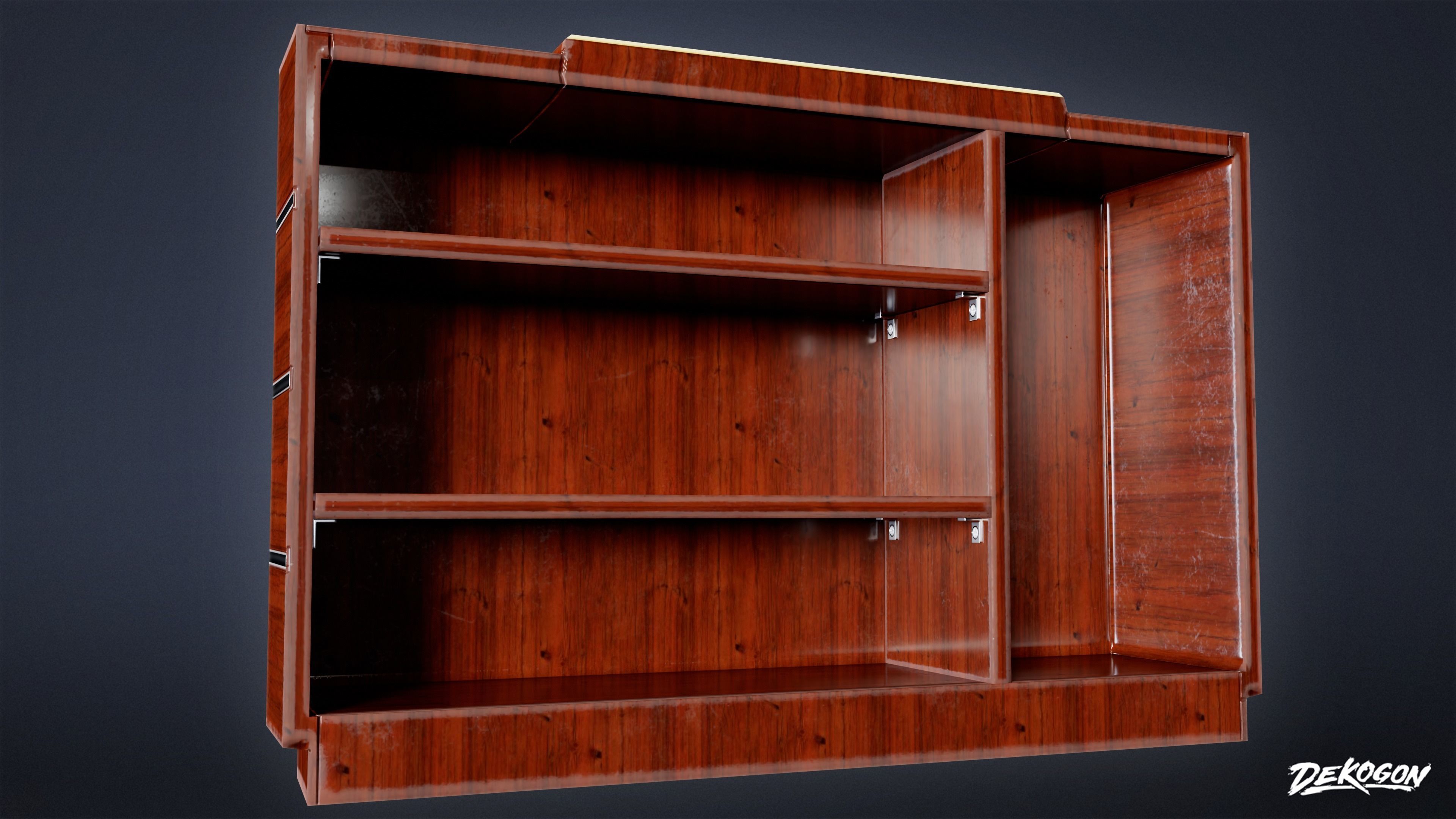 ART DECO - Bar Set 01 - LOW POLY Low-poly 3D model_7