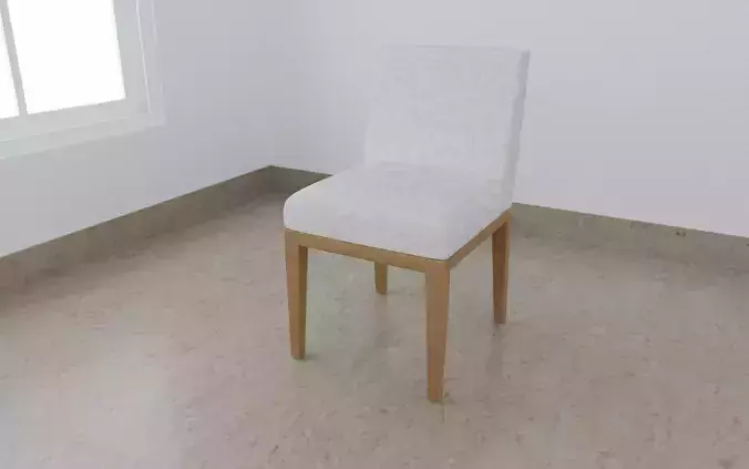 Fabric and Wood Chair