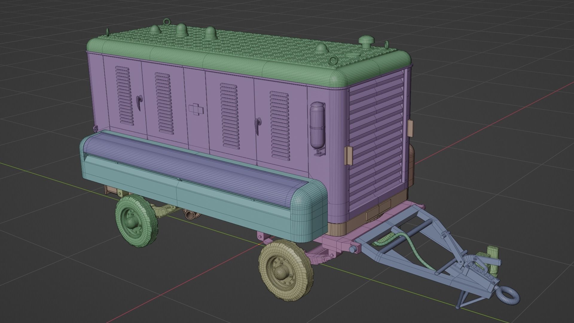 RAF Houchin 25kva Ground Power Unit 3D print model_7