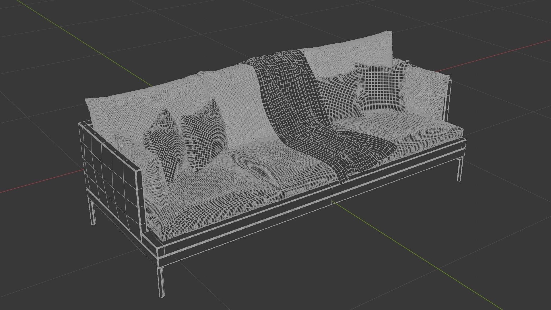 Couch 3D model_6