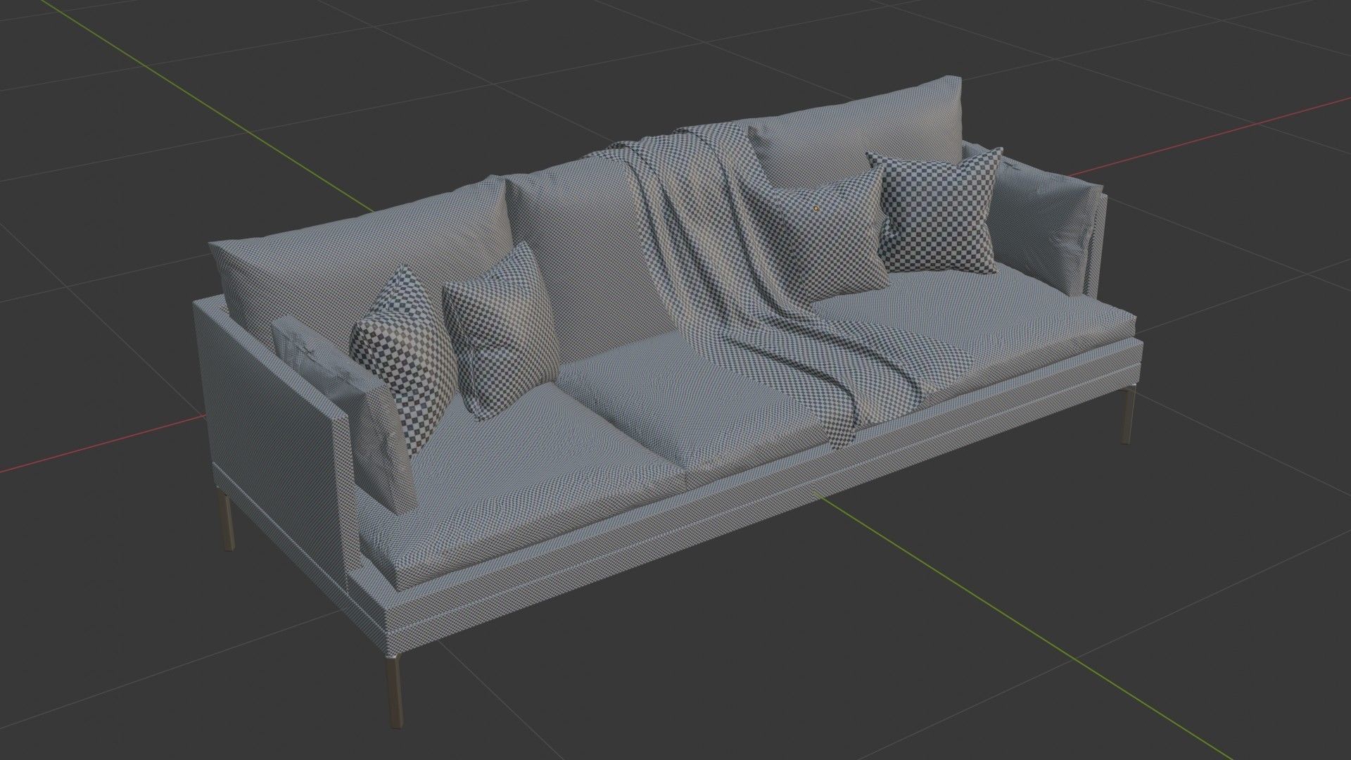 Couch 3D model_5