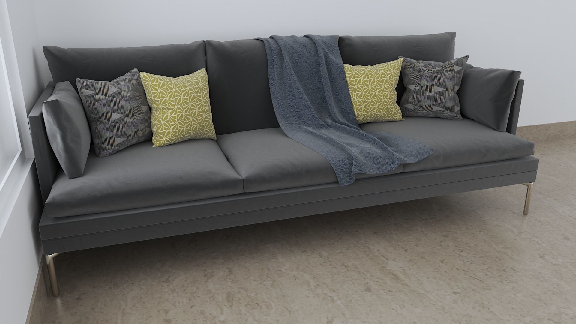 Couch 3D model_2