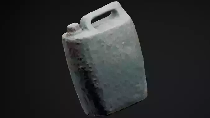 Old Oil Can with Dust and Mud 3D Model 3D Scanned