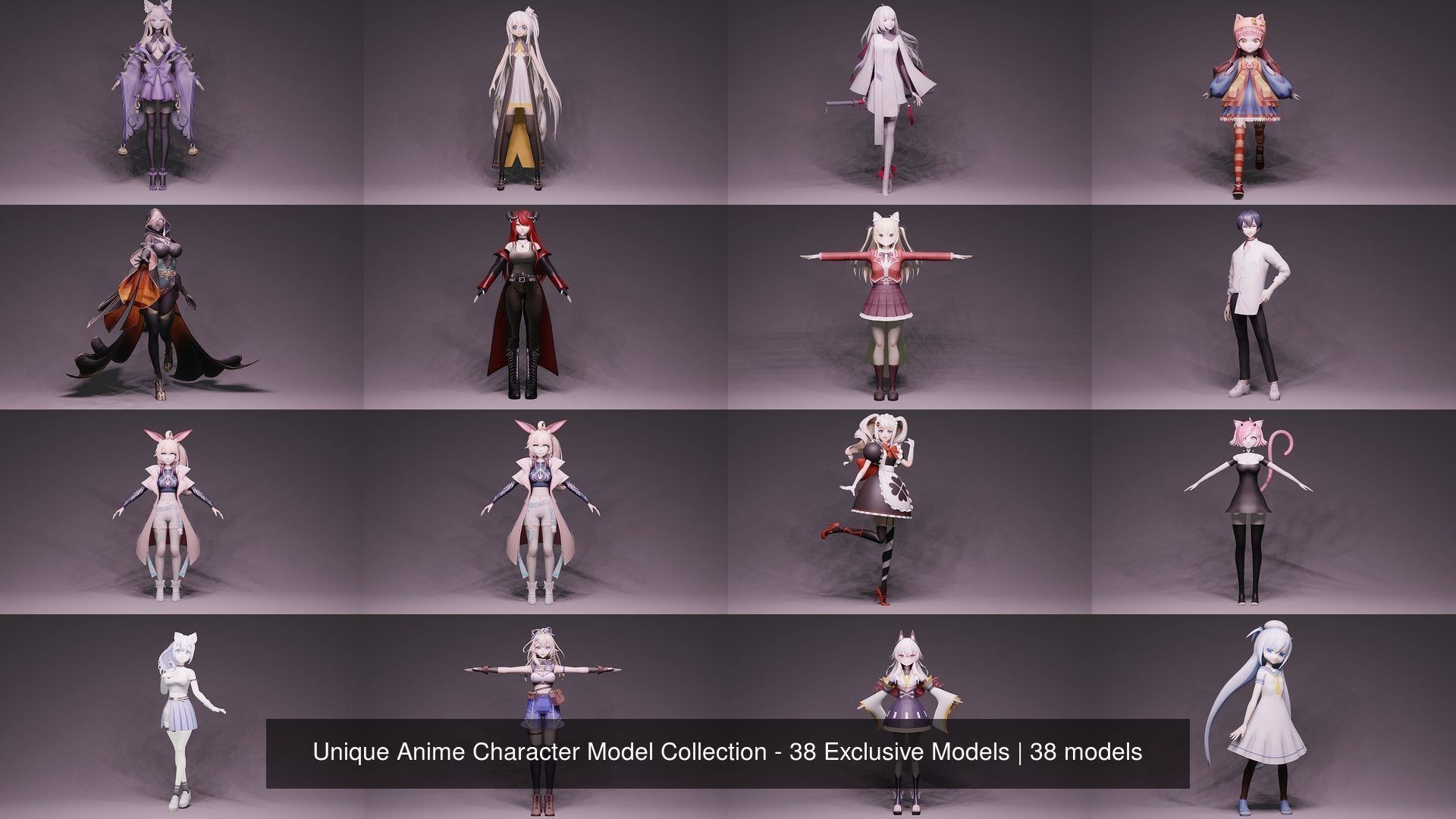 Unique Anime Character Model Collection - 38 Exclusive Models _1