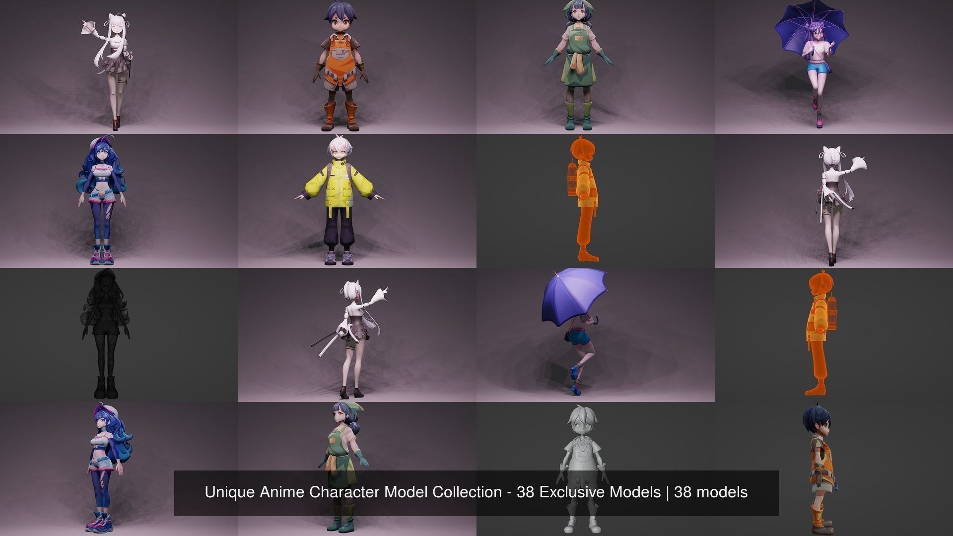 Unique Anime Character Model Collection - 38 Exclusive Models _3