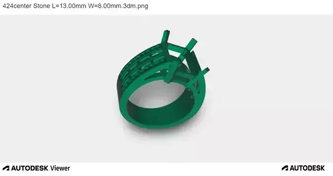 Men Ring With Emerald Cut Center Stone