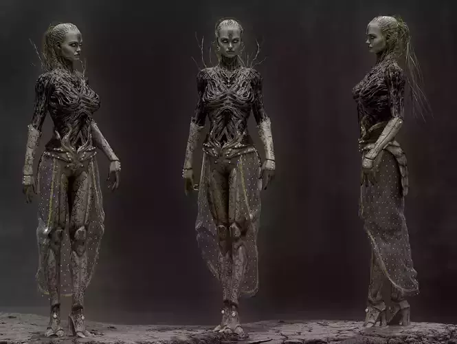 Anunnaki Low-poly 3D model