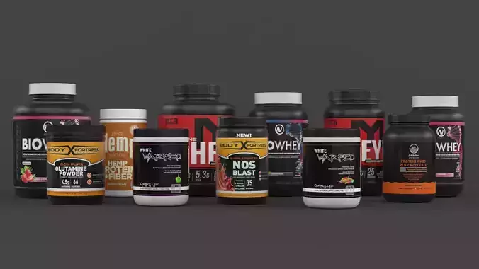 Protein Powder Collection 3D model