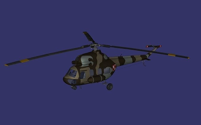 Mil Mi 2 Hopelite Free low-poly 3D model
