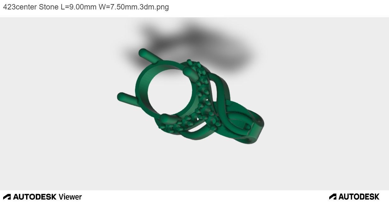 Unisex Pendant With Oval Cut Center Stone 3D print model_6