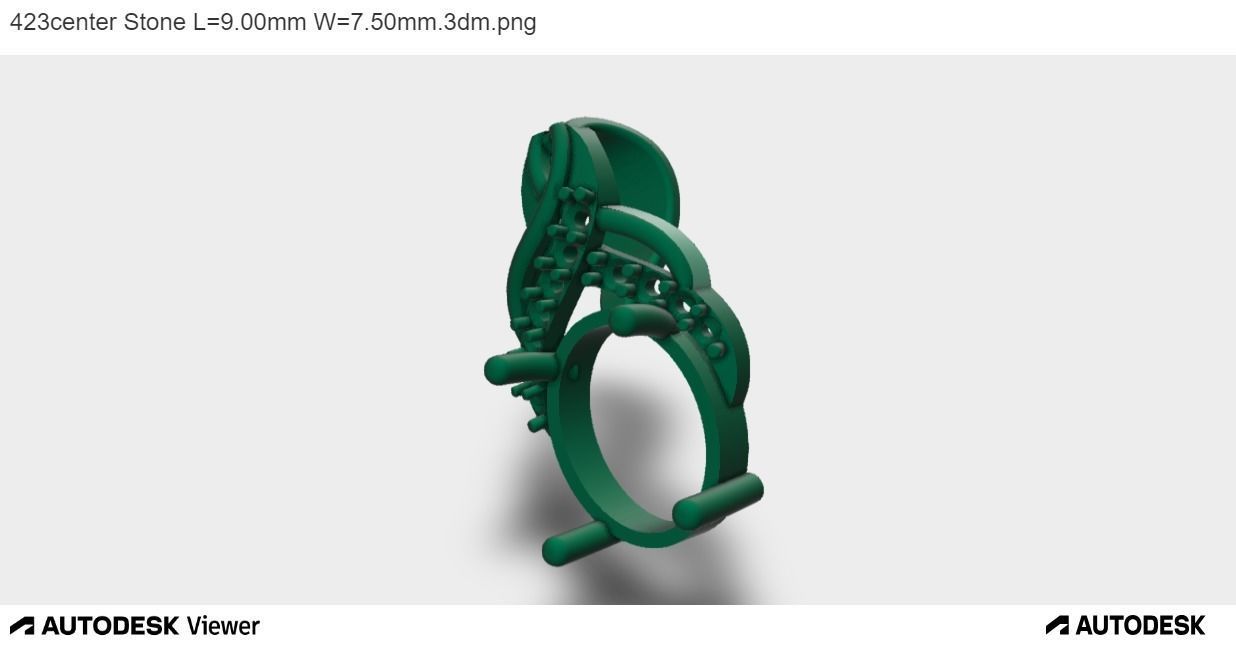 Unisex Pendant With Oval Cut Center Stone 3D print model_2