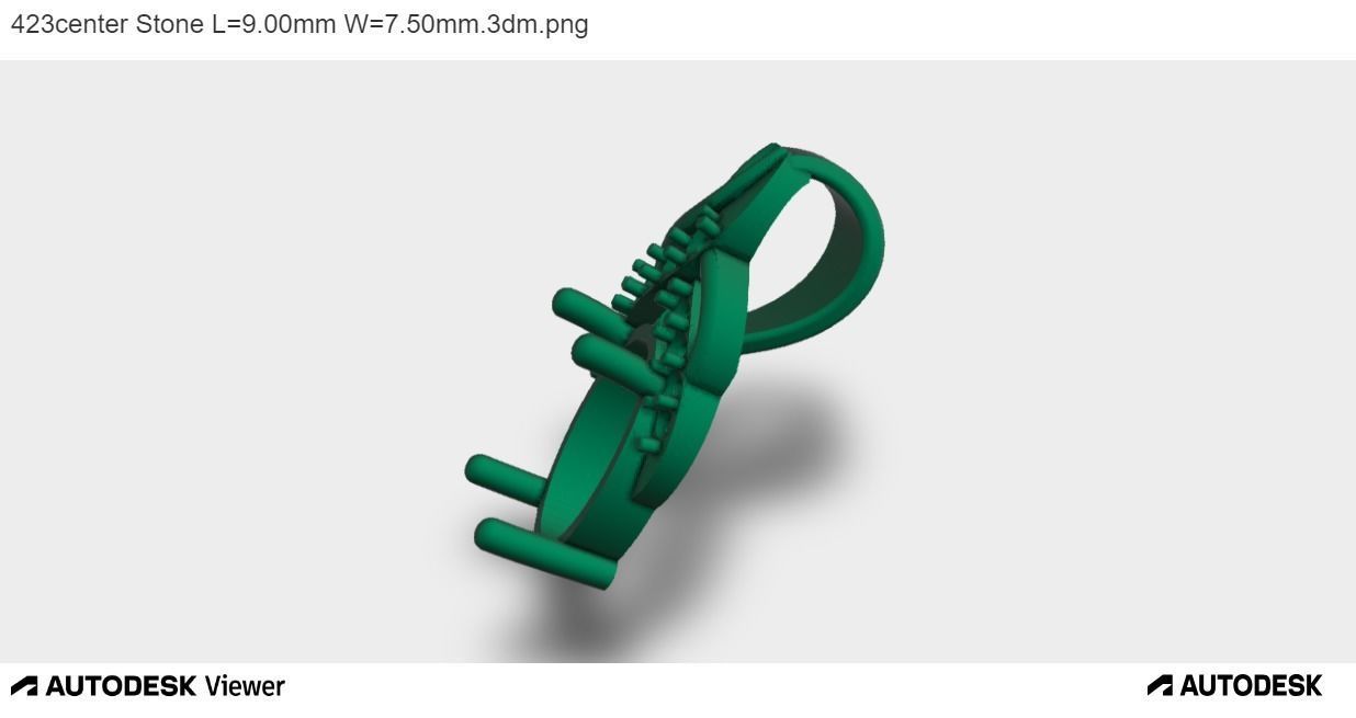 Unisex Pendant With Oval Cut Center Stone 3D print model_1