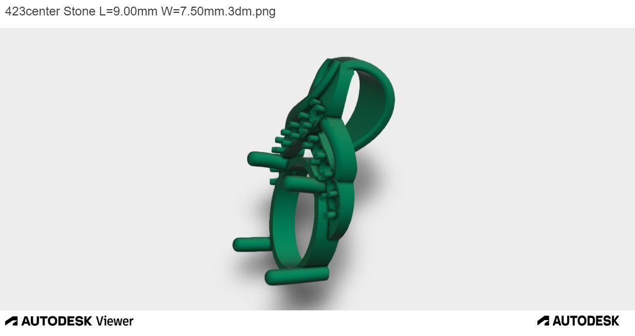 Unisex Pendant With Oval Cut Center Stone 3D print model_4