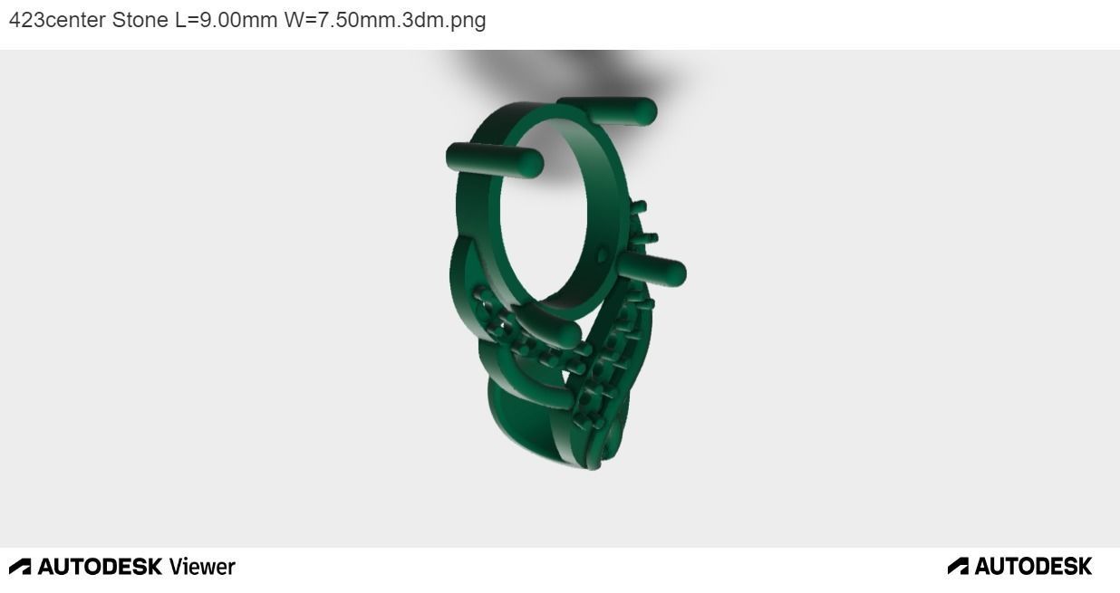 Unisex Pendant With Oval Cut Center Stone 3D print model_7