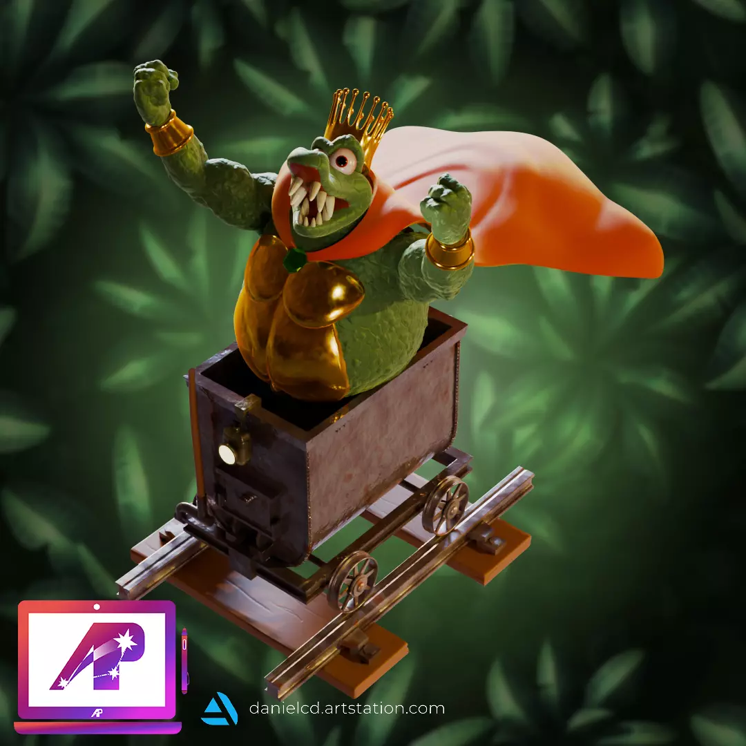 DK64 King K Rool cover art 3D print model