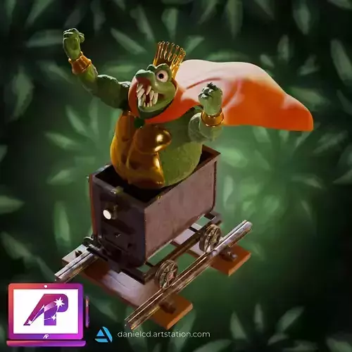 DK64 King K Rool cover art 3D print model