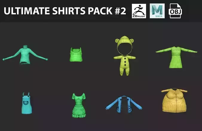 Ultimate Shirts Jackets Pyjamas Model Pack 2