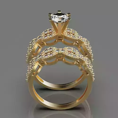 Lux ring silver gold sterling printable jewelry 3D model