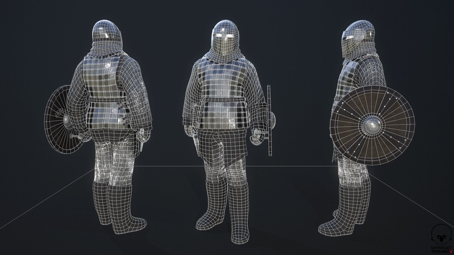 TAB Medieval Knight - 11 Low-poly 3D model_22