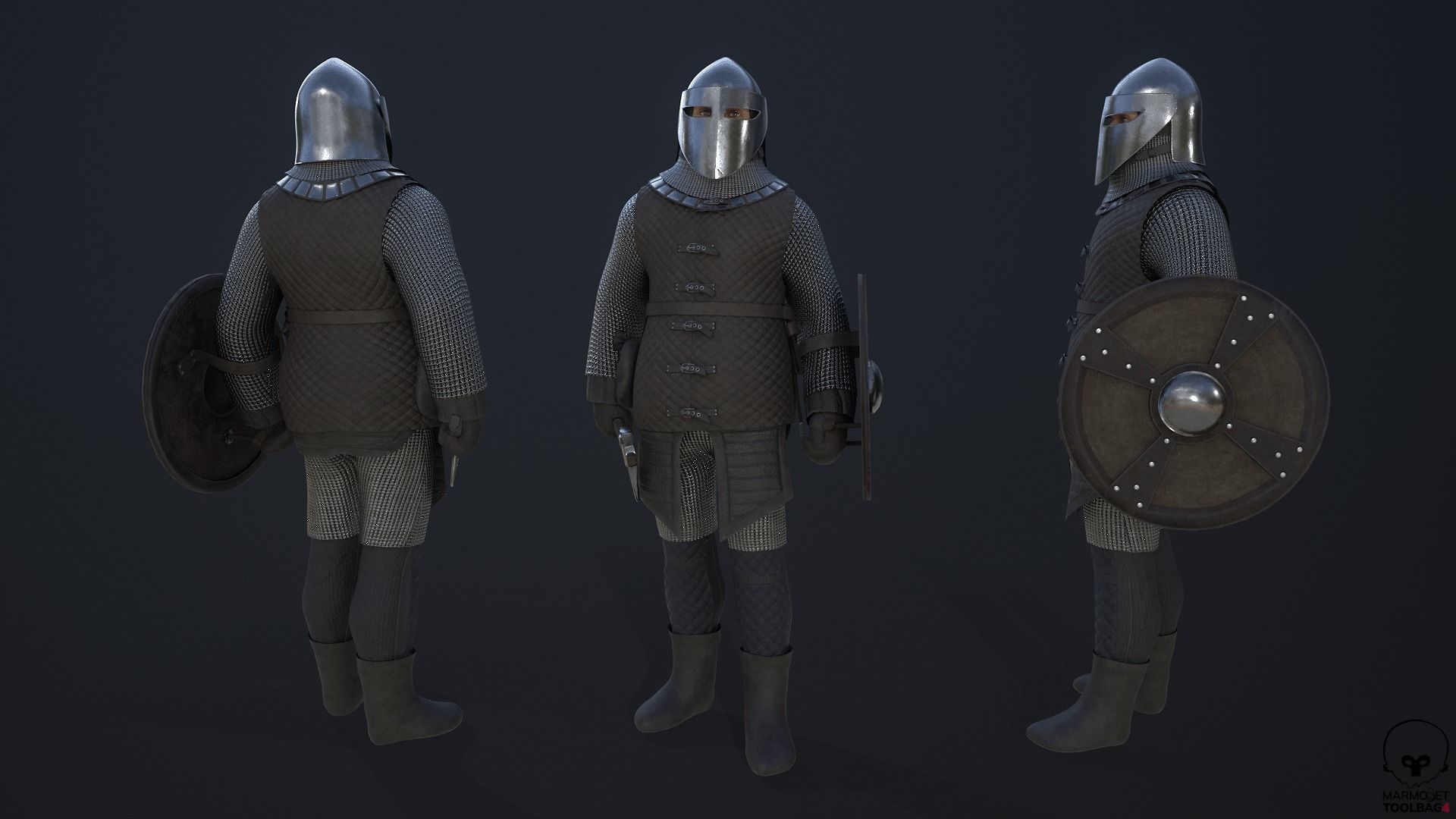 TAB Medieval Knight - 11 Low-poly 3D model_5