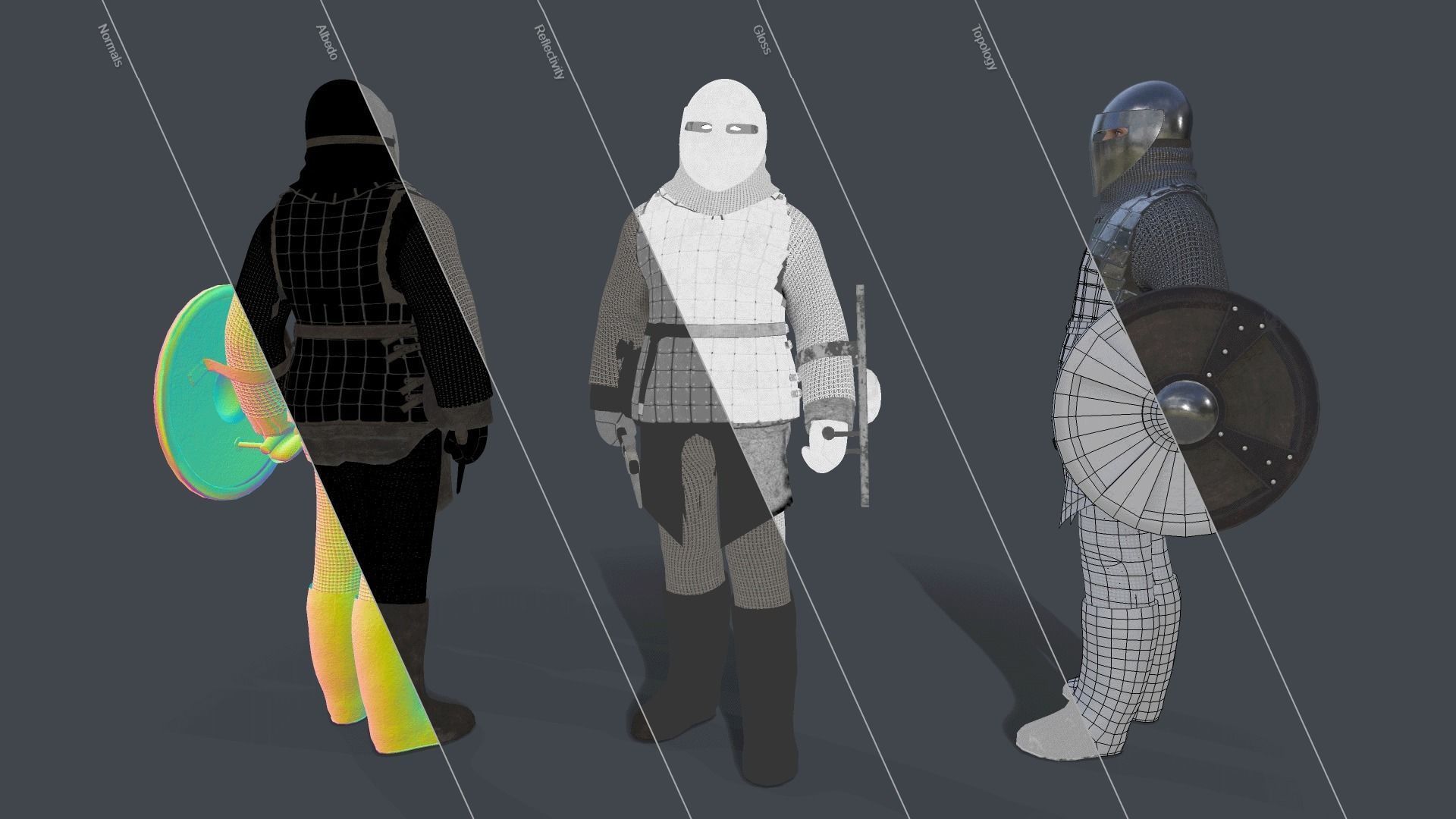 TAB Medieval Knight - 11 Low-poly 3D model_24