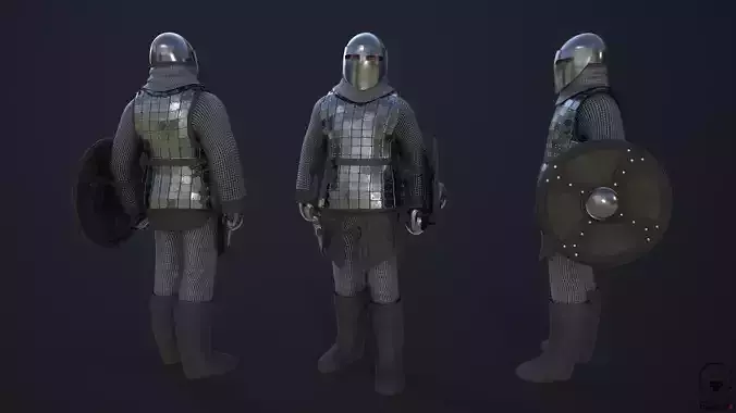 TAB Medieval Knight - 11 Low-poly 3D model