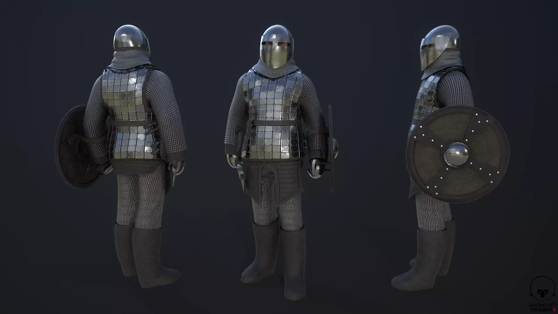 TAB Medieval Knight - 11 Low-poly 3D model_0
