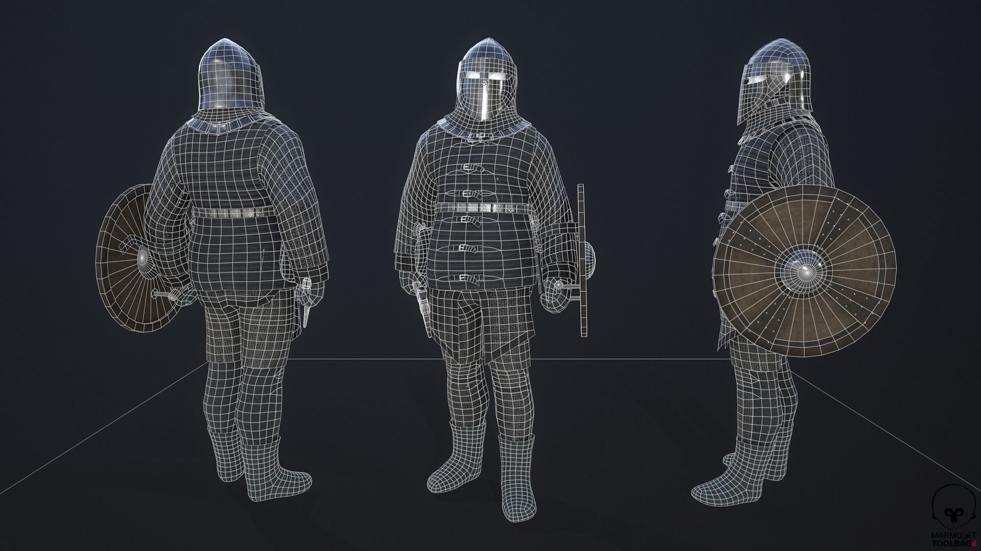 TAB Medieval Knight - 11 Low-poly 3D model_23