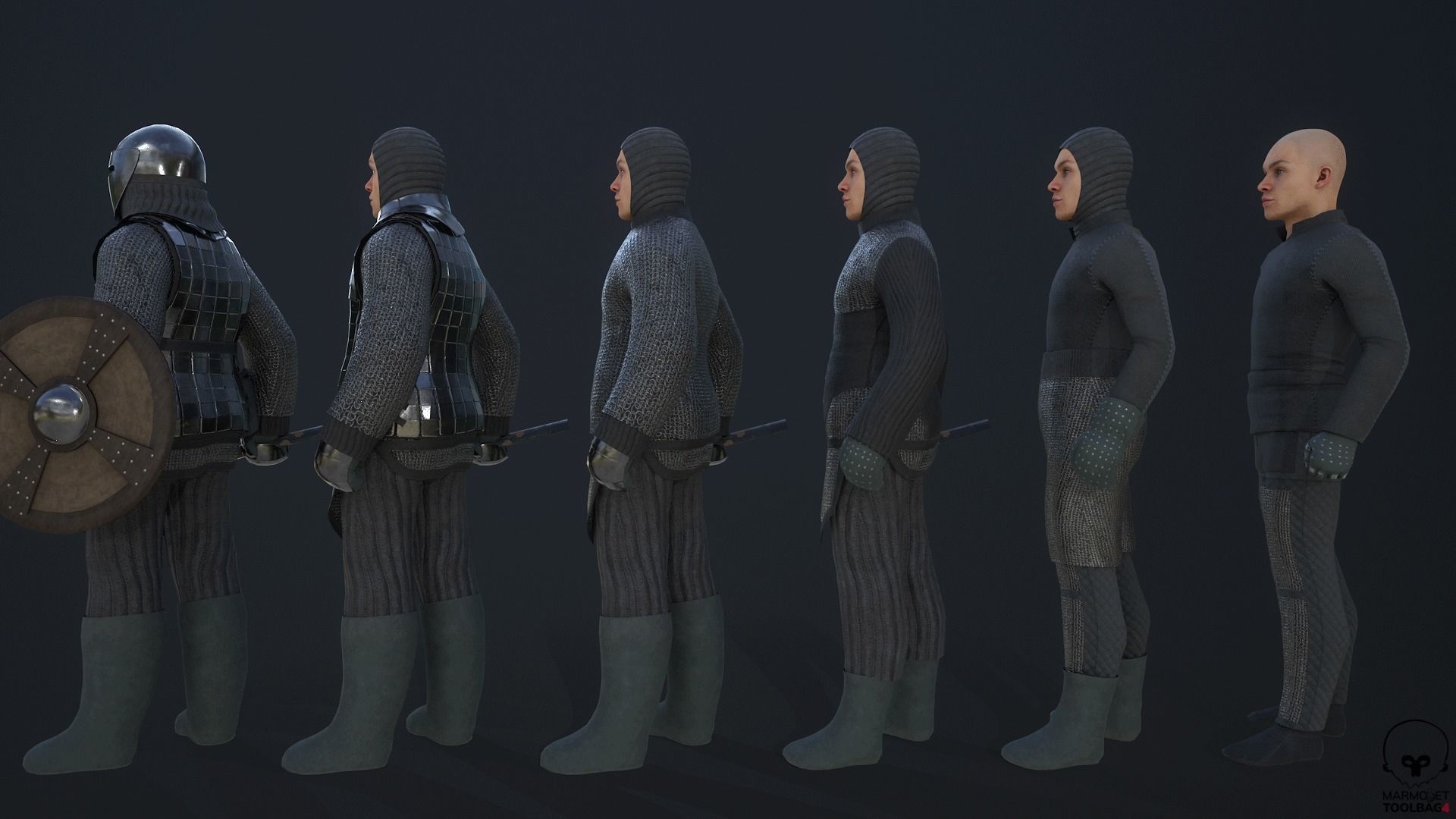 TAB Medieval Knight - 11 Low-poly 3D model_11