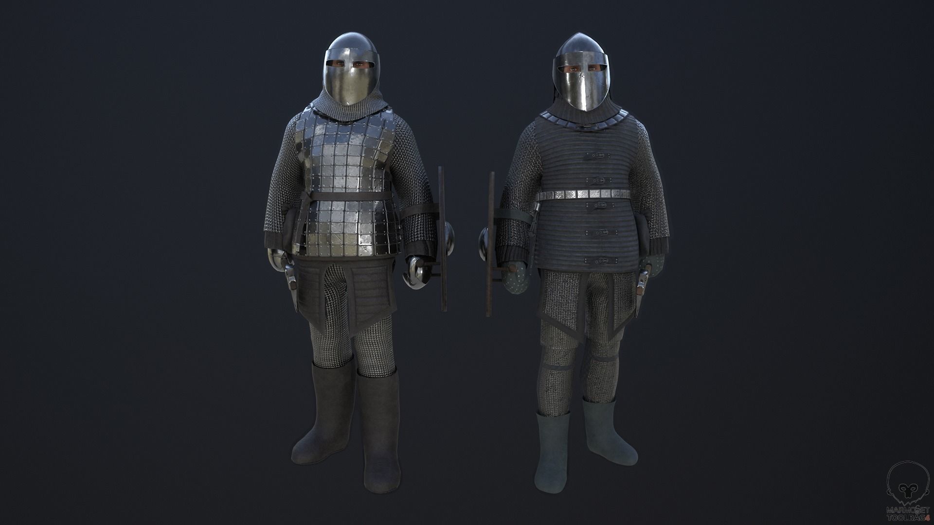 TAB Medieval Knight - 11 Low-poly 3D model_7