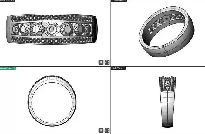 Semi tapering rounds Engagement  3D print model