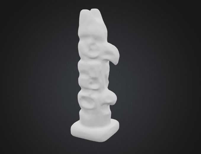 Northwest Coast Totem - Photorealistic Low-poly 3D Model Low-poly 3D model_3